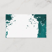 Carte D'accompagnement Tache de peinture vert sarcelle - Détails - (Dos)