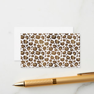 Carte D'accompagnement Taches de léopard Animaux sauvages Safari paillett