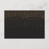 Carte D'accompagnement Taches noires et dorées modernes - Réception (Dos)