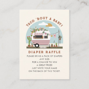 Carte D'accompagnement Taco Bout Un Baby shower Déchet Rose