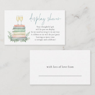 Carte D'accompagnement Tag Nouveau chapitre Livres Bridal Display Douche 