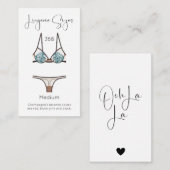 Carte D'accompagnement Taille de lingerie Fête des mariées moderne Insert (Devant / Derrière)