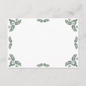 Carte D'accompagnement Talavera Green Floral Minimalist Spanish Wedding (Dos)