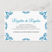 Carte D'accompagnement Talavera Turquoise Minimalist Spanish Wedding (Devant)