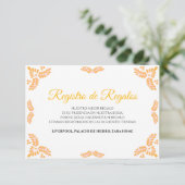 Carte D'accompagnement Talavera Yellow Floral Minimalist Spanish Wedding (Debout devant)