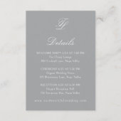 Carte D'accompagnement Talula Grey Mariage élégant (Devant)