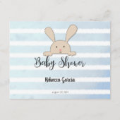 Carte D'accompagnement Tan Bunny Blue Baby Arrivée Prédictions Jeu (Dos)