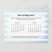 Carte D'accompagnement Tan Bunny Blue Baby Arrivée Prédictions Jeu (Devant)