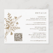 Carte D'accompagnement Tan & White Fleur sauvage Bouquet Détails du Maria (Devant)