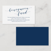 Carte D'accompagnement Tapis bleu marine moderne, Fonds pour lune de miel (Devant / Derrière)