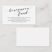 Carte D'accompagnement Tapis noir moderne, fonds de lune de miel Mariage (Devant / Derrière)