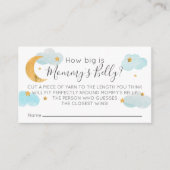 Carte D'accompagnement Tarjeta De Recepción Lune & Étoiles bleu Quelle ta (Devant)