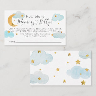 Carte D'accompagnement Tarjeta De Recepción Lune & Étoiles bleu Quelle ta