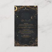 Carte D'accompagnement Tarot Celestin Mariage Sun Moon Stars Gold (Devant)