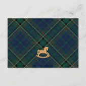 Carte D'accompagnement Tartan Plaid Rocking Horse Diaper Raffle Card (Dos)