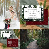 Carte D'accompagnement Tartan Russe Forêt Plaid Rouge Noir Vert Blanc