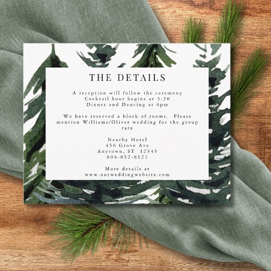 Carte D'accompagnement Tartan Russe Forêt Plaid Rouge Noir Vert Blanc