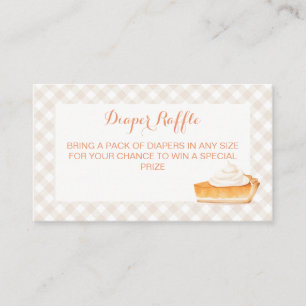 Carte D'accompagnement Tarte au citrouille Cutie Pie Plaid Baby Shower d'
