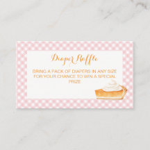 Tartelette pumpkin pie carreaux roses Baby Shower