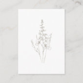 Carte D'accompagnement Taupe Botanical Minimal Wedding Website QR Code (Dos)