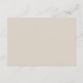 Carte D'accompagnement Taupe | Code QR Mariage minimal chic (Dos)