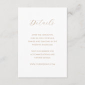 Carte D'accompagnement Taupe minimaliste Mariage moderne (Devant)