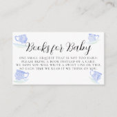 Carte D'accompagnement Tea Party Chine Blue Lace Douche Livres pour bébé (Devant)