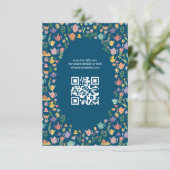 Carte D'accompagnement Tea Party Fête des mariées Cute CUSTOM QR Code (Debout devant)