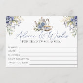 Carte D'accompagnement Tea Party Floral Fête des mariées Conseils et souh (Devant)