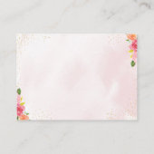 Carte D'accompagnement Tea Party Pink Gold Baby shower Demande de réserva (Dos)