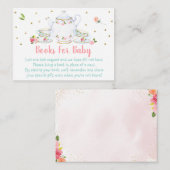 Carte D'accompagnement Tea Party Pink Gold Baby shower Demande de réserva (Devant / Derrière)