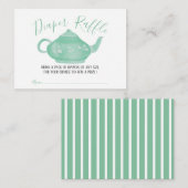 Carte D'accompagnement Tea Party Shabby Chic Baby shower | Raffle de couc (Devant / Derrière)