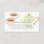 Carte D'accompagnement Tea Pot & Tasses Tea Party Baby shower Demande de (Devant)