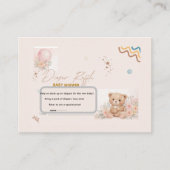 Carte D'accompagnement teady pink diaper raffle Enclosure Card (Devant)