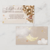 Carte D'accompagnement Teddy Bear Air Balloon Books for Baby Request Encl (Devant / Derrière)