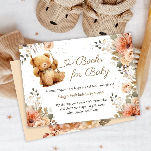 Carte D'accompagnement Teddy Bear Automne Automne Baby showers Livres Pou