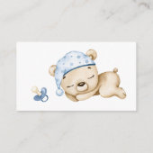 Carte D'accompagnement Teddy Bear Baby Boy Bear Baby shower (Dos)