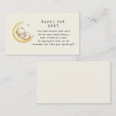 Carte D'accompagnement Teddy Bear Baby Shower Book Request (Devant / Derrière)