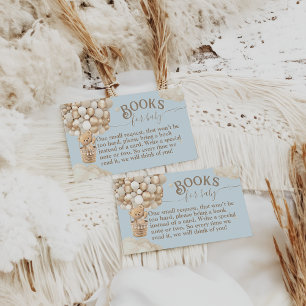 Carte D'accompagnement Teddy Bear Balloon Bearly Wait Baby showers books