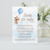 Carte D'accompagnement Teddy Bear Blue Boy Books for Baby (Debout devant)