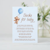 Carte D'accompagnement Teddy Bear Blue Boy Books for Baby (Debout devant)