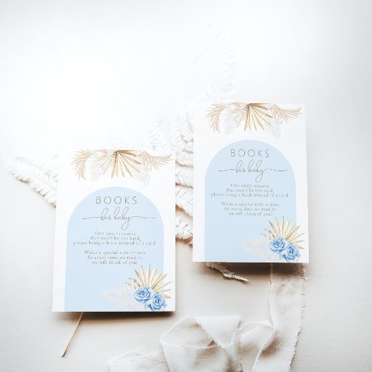 Carte D'accompagnement Teddy Bear Boho Blue Boho Baby shower Demande de r