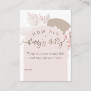 Carte D'accompagnement Teddy Bear Boho Girl Baby shower deviner le ventre