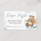 Carte D'accompagnement Teddy Bear Diaper Raffle Boy Baby shower (Devant)