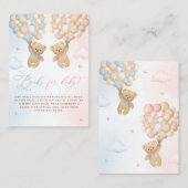 Carte D'accompagnement Teddy Bear Genre Reveale Demande de livre (Devant / Derrière)