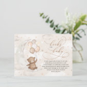 Carte D'accompagnement Teddy Bear Moon Stars Balloons Livres pour bébé (Debout devant)
