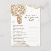 Carte D'accompagnement Teddy Bear Premier Anniversaire Qui Connaît Le Mei (Devant)