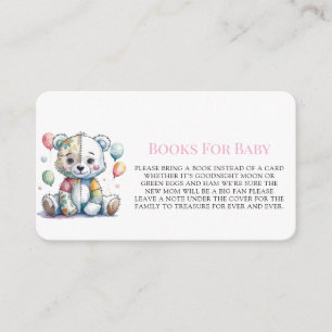 Carte D'accompagnement Teddy Bear Sewn Patchwork Girls Livres Pour Bébé