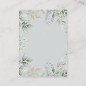 Carte D'accompagnement Teddy Bear Twins Greenery Gold Diaper Raffle Baby (Dos)