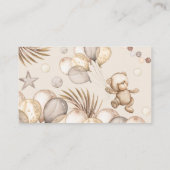 Carte D'accompagnement Teddy Ours Bébé Ours Baby shower Déchets Raffle (Dos)
